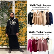 MissySuzy~ Long Sleeve Cotton Waffle Tshirt Ironless freesize-plussize|Plussize Tshirt|Tshirt Baggy 