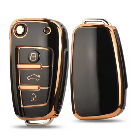 jingyuqin 3 Buttons New Arrival TPU Car Key Shell Case Fob For Audi A1 A3 Q3 Q7 R8 A6L TT Folding Ke