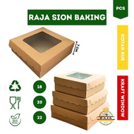 Cake Box KRAFT Window Cake Box/ 18x18 20x20 22x22 (PCS)