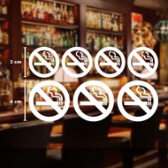 No Smoking Sticker Glass Cafe Resto Cafe Office Sticker Sign Pack7 Limited
