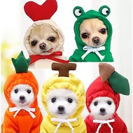 Áo hình ảnh trái cây CUTE cho Chó Mèo có mũ - Quần áo thú cưng (2 chân) Có size To