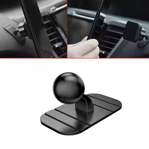 Universal Black Car Holder Suction Base Disk 17mm Ball Head Magnetic Gravity Support Car Phone Holde