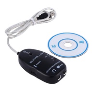 USB Guitar Cable Guitar to USB Interface Cable Link Audio for PC Recording Adapter
