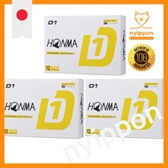 HONMA Golf D1 Golf Balls 3-Dozen Set (36 Balls) Yellow