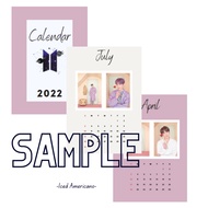 BTS Digital Calendar 2022 |6x8.5 Inch | Digital Printing | Calendar January - December