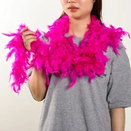 MV 2M Chicken Feather Shawl Carnival Party Chicken Feather Scarf Kalkun Feather