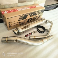 SK jenong dst racingknalpot 35cm full set bending 150cc inlet 50 mm full stainless steel racing exha