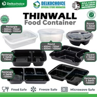 THINWALL Food Container Box Catering Plastic Container Box Take Away Lunch Box DELKOCHOICE