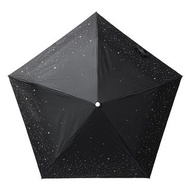 estaa - 200g 超輕量 自動開關 防UV 遮光遮熱 摺遮 日傘 – 星星 (黑色)