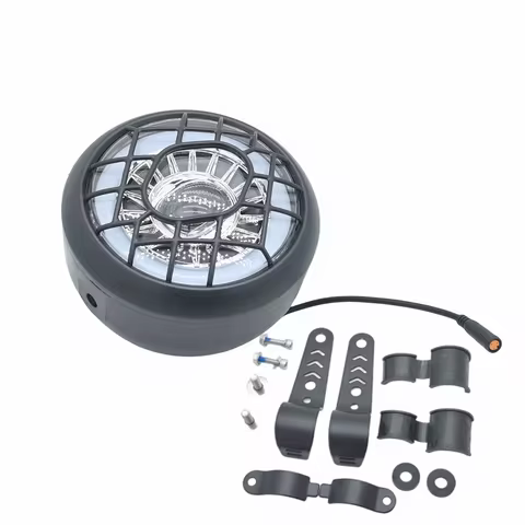 Original Headlight For OUXI V8 Electric Bike Bicycle LED Front Light with Bracket Replacement Part