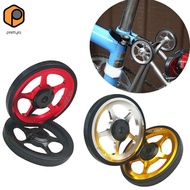prettyia -light Folding bike Wheels Refit for Brompton Pushing Folded Transport EZ Wheels