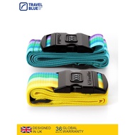 British Blue Travel Suitcase Suitcase Trolley Suitcase Luggage Slotted Packing Belt Combination Lock