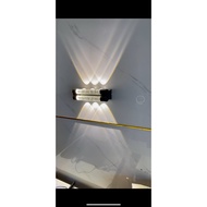 Outdoor wall light, 6-beam crystal waterproof wall light AD68