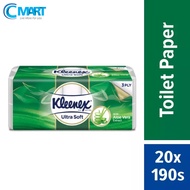 Kleenex Toilet Tissue Ultra Soft Aloe Vera 3 Ply 20 Rolls 190's