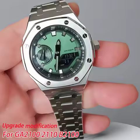 For Casio G-SHOCK Farm Oak GA2100/GA2110 Stainless Steel Case watch Strap Kit GA-2100 GA-B2100 Metal