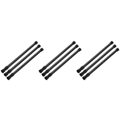 B03C-9PCS Spring Curtain Rods 16 To 28 Inch Tension Rod Spring Curtain Rod Adjustable Curtain Rod Ex