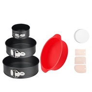 4 /7 /9 Inch Springform Pan Set of 3 Leakproof Cheesecake Pan with Protector Nonstick Spring Form Pa