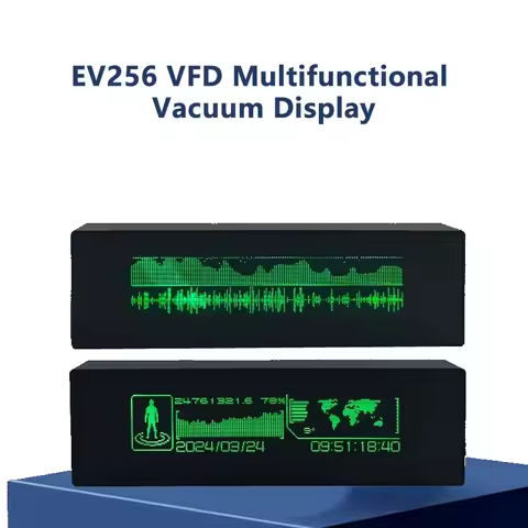 EV256 Voice Line Control VFD Rhythm Music Spectrum Level Light Strip WiFi Clock Weather Forecast Spe