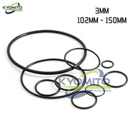 3MM CS NBR Sealing O-Ring Rubber Ring Black O Ring Gaskets Black 3MM Terbal 丁腈橡胶 密封 O 型环 橡胶圈 O 型圈垫圈 