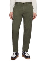 INCOTEX GARMENT DYED TAPERED COTTON CARGO PANTS