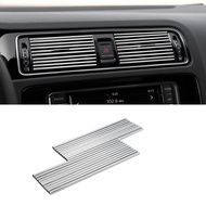 10Pcs Trim Ventilasi Udara Mobil Strip Dekorasi Outlet AC Warna-warni Aksesori Mobil