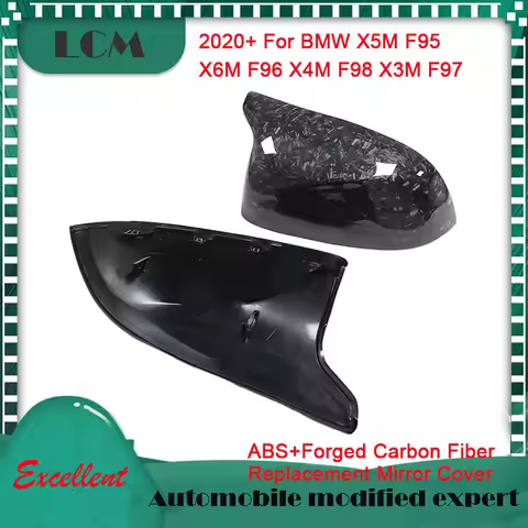 2020+ ABS+Real Carbon Fiber For BMW X3M X4M X5M F97 F98 F95 F96 Car Side Mirror Cover Cap Replacemen