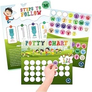 ABC Potty Training Chart, Kid, Poo, Potty Training Sticker Chart with Unique ABCDesign, Potty Chart