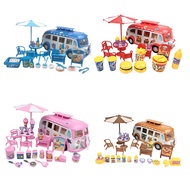 E4P.K.YO- Car Kids Picnic Ice Cream RV Set Convertible Picnic Car Kids Toys Chair Stickers Suit Toys