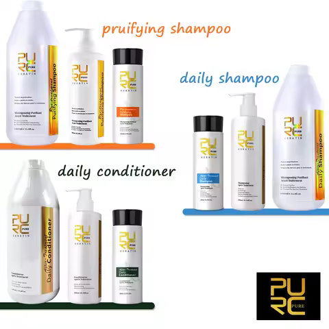 PURC Hair Purifying Shampoo Conditioner Keratin Hair Treatment Straightening Smoothing Professional 