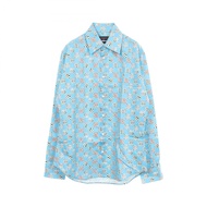 【มือสอง】 หลุยส์ วิตตอง LOUIS VUITTON เสื้อเชิ้ตแขนยาวลาย Distorted Damier รุ่น RM211 ZYT HKS71W ผ้าค