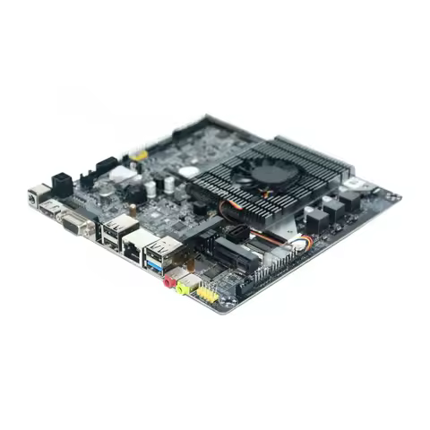 ITX Mini Main Board Quad Core J1900 6 COM Serial Port 5sata Black and White Synology NAS Main Board