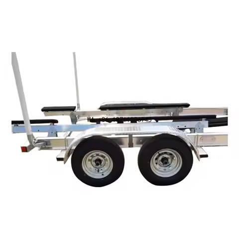 Double Axle Aluminum Boat Trailer Frame for Inflatable Boat Transport