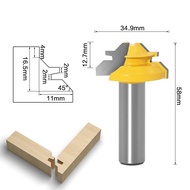 Mũi phay ghép góc vuông gỗ muwang vàng cốt 12ly7 hợp kim chuẩn loại tốt