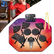 [Gazechimp] Electronic Drum Set Glowing Electronic Percussion Instrument Lightweight Electronic Drum