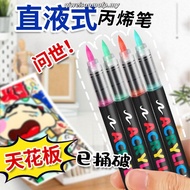 Acrylic Marker Pen for Rock Painting, Brush Tip Paint Markers Fabric Markers Waterproof Paint 12/24/