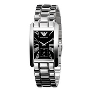 Emporio Armani Men's Stainless Steel Watch With Black Dial AR0156