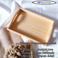 (YUKA) wooden tray/ tray serving container 25x30x7 CM