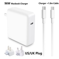 ที่ชาร์จ USB C 96W สำหรับ MacBook Pro 16 15 14 13นิ้ว2023 2022 2021 2020 2019 2018 M1 M2 MacBook Air