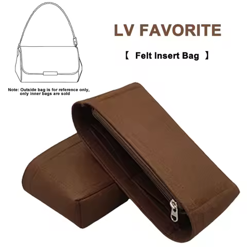 EverToner Fits For LV Favorite Women Small Bag Organizer Cosmetic Insert With Phone Pockets Toiletry