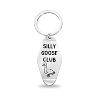 Silly Goose Club Motel Keychain Silly Goose Dad Goose Purse Charm Tag Coworker Gift