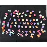 1 Pound Luxury Large Letter Beads 3D Alphabet UV Glossy Glitter Letters