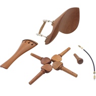 Violin Accessories Jujube Wood Violin Cheek Rest+Screw+Pulling Board+Tail Rope+4 Knobs+Tail Nail DWI