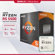 AMD Ryzen 5 5500 Desktop Processor 3.6GHz 6-Core 12-Thread CPU 7NM 65W L3=16M Socket AM4 Processor