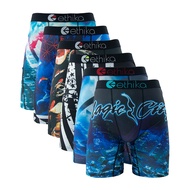 ETHIKA 6 ชิ้นผู้ชายชุดชั้นในนักมวย Breathable Man ว่ายน้ํากางเกง Plus ขนาดพิมพ์กางเกงบุรุษกางเกงว่าย