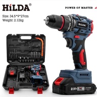 21v Brushless Impact Drill High-Power Two-Speed Hand Drill Household Electric Screwdriver Rechargeab