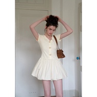 EGGKA squash V-neck dress | Autumnclothing