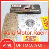 Gear Set SSS 415 Satria Fu 150 /Gir Set SSS 415 Satria Fu 150 Chain SSS HSBT Gold Gold Full SSS