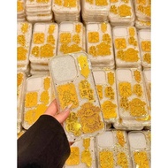 财神爷手机壳 发财手机壳 Guofeng Gold Foil Epoxy God of Wealth Rijin Doujin Sesuai untuk IPhone 16 sarung telefo