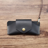 Portable Neck Strap Leather Sunglasses Case DIY Materials Handheld Retro Sun Chain Rope Womens Shade