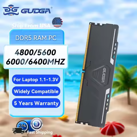 GUDGA DDR5 Desktop Memory RAM 8GB 16GB 4800MHz 6400MHz DIMM with Aluminum Heatsink for Desktop Compu